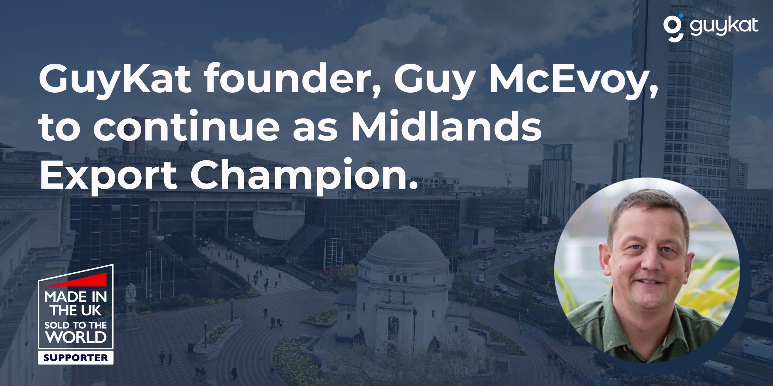 GuyKat founder, Guy McEvoy, to continue as Midlands Export Champion